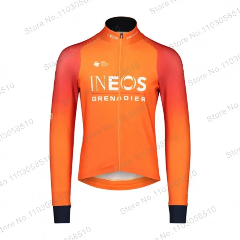 

INEOS 2023, дышащий велосипедный комплект с длинными рукавами, одежда для горного велосипеда Ineos, осенние трикотажные изделия для велосипеда, одежда Maillot Ropa Ciclismo