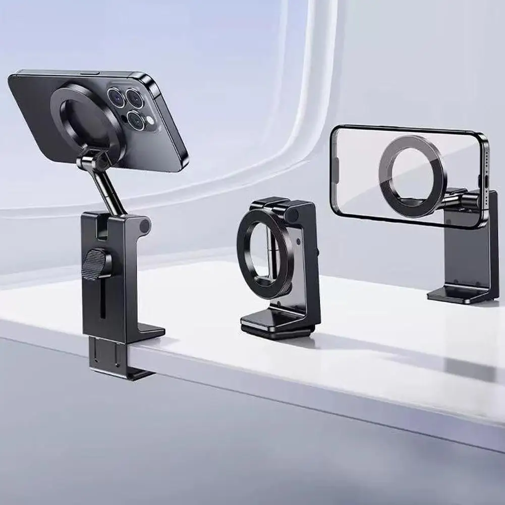 

Phone Holder For Travel Airplane Portable Travel Train Seat Phone Stand Adjustable Rotating And Foldable Magnetic Phone Holder