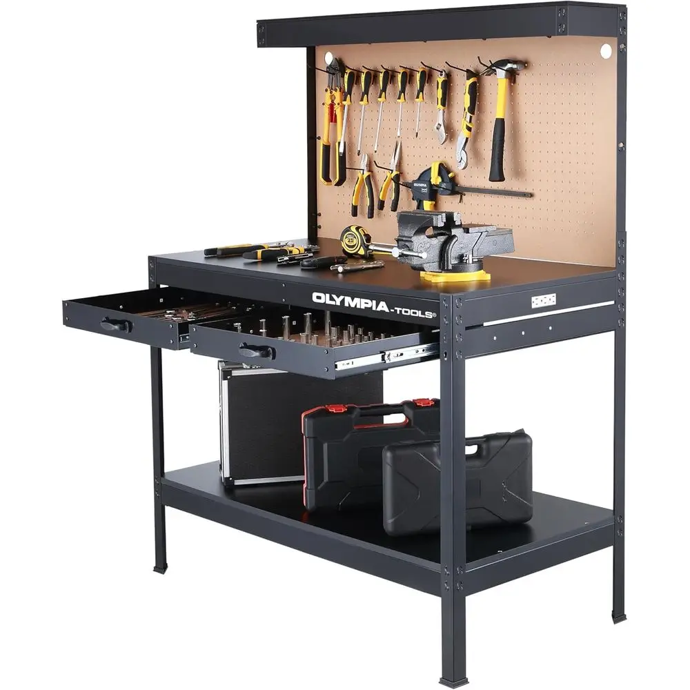 

Многоцелевой верстак с подсветкой, 82-802, черный