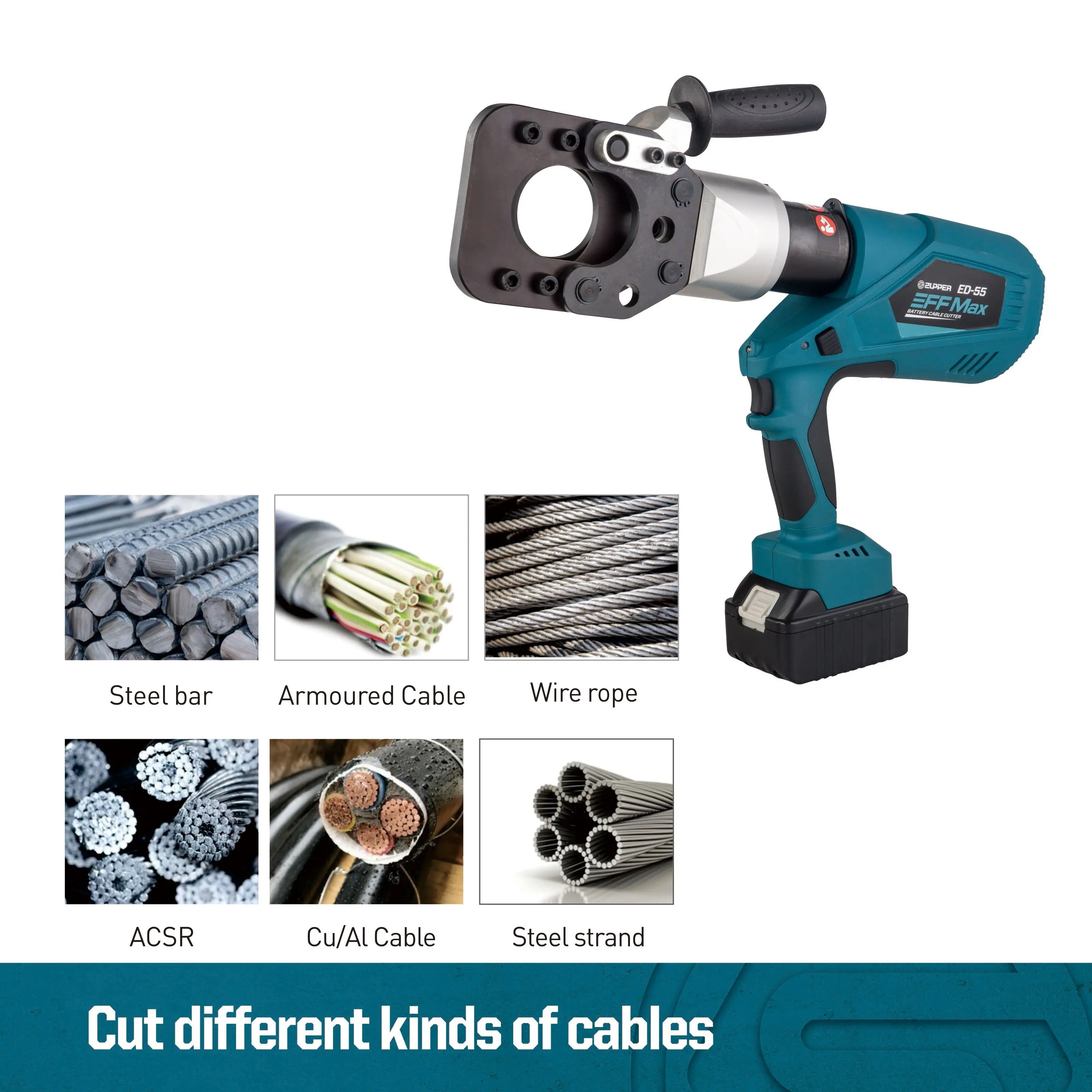EB-105 Brushless Motor Battery Cable Cutting Tool Electrical Equipment for Copper Aluminum Armoured Cutter Max Diameter 105mm