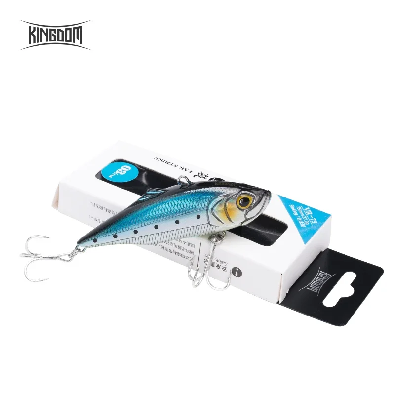 Kingdom VIB Fishing Lures Sinking Artificial Bait Good Action Wobblers Lure 60mm 75mm Fishing Swim Hard Baits for Ice Fishing