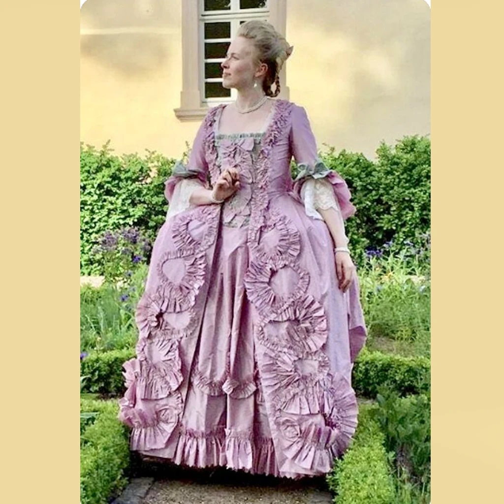 Historical 1770s Rococo Marie Antoinette Ball Gown Noble Princess Queen Wedding Dress Custom Made