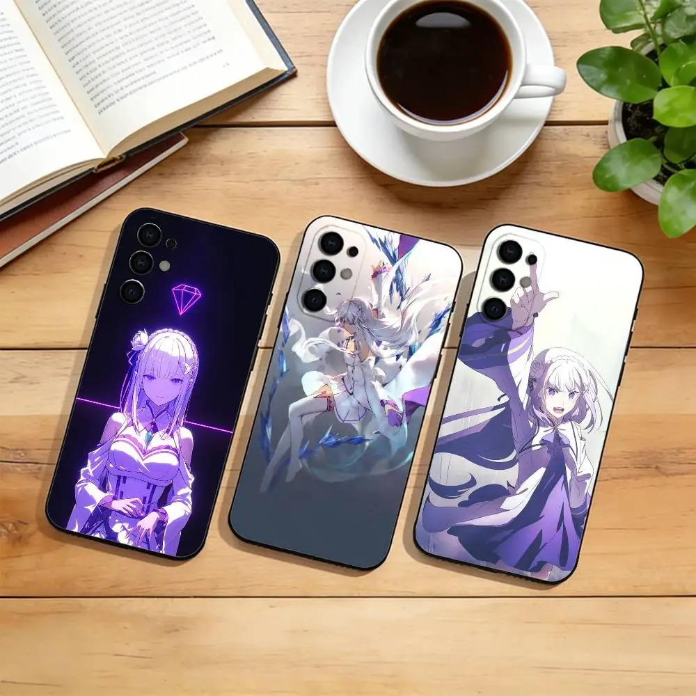 ReZero Starting Life in Another World  Phone Case Black Silicone Soft For Samsung S25,S24,S21,S22,S23,S30,Ultra,S20,Plus,Fe,Lite