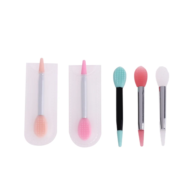 1Pcs Soft Silicone Lip Balms Lip Mask Brush With Sucker Dust Cover Lipstick Cosmetic Makeup Brushes Lipstick Brush Storage Box