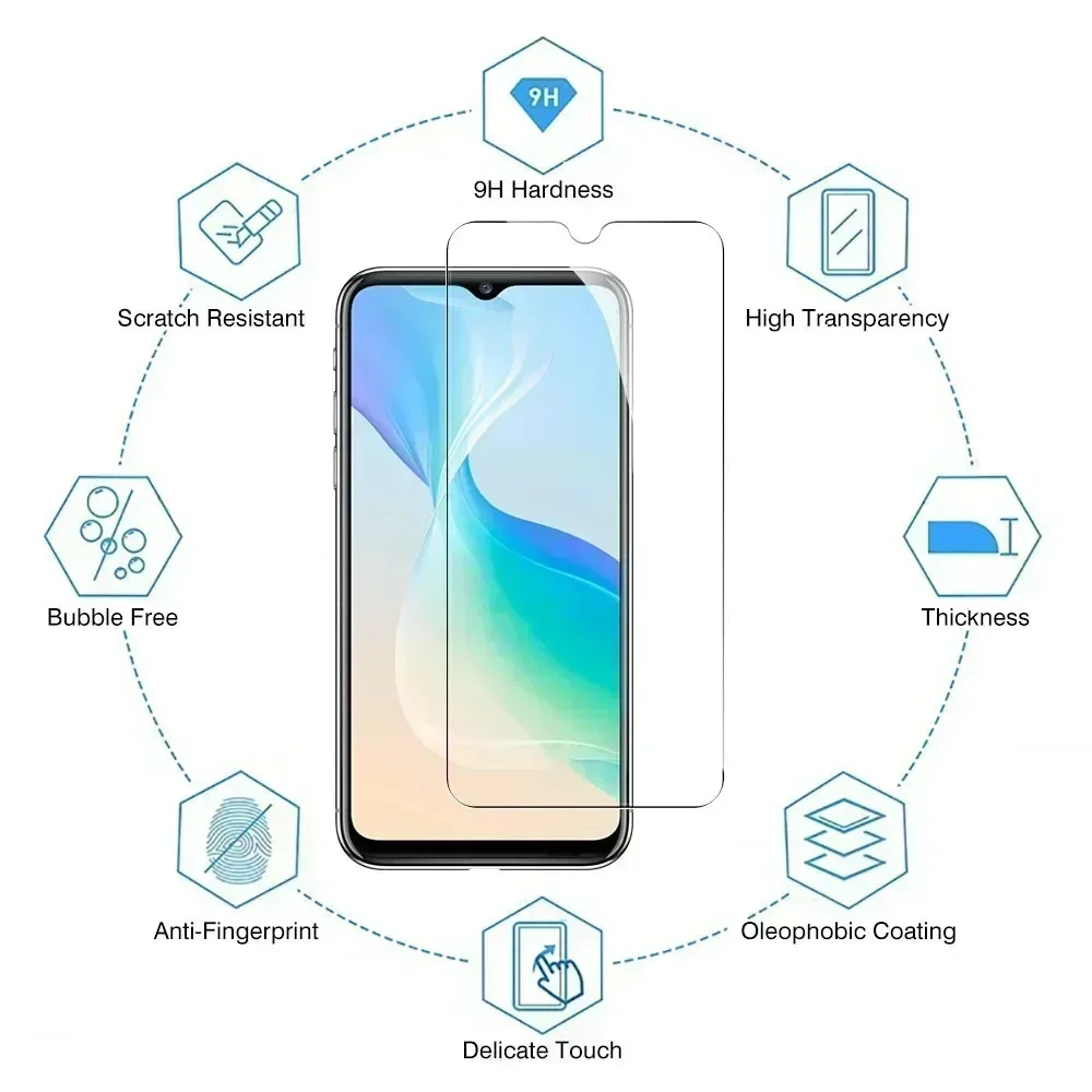 5 шт. закаленное стекло для Vivo Y22 Y22S Y27 Y30 Y31 Y32 Y33 Y31s Y33s Y50 Y51 Y56 Y70 Y100 Y35 Y36 4G Y52 Y55 5G Защитная пленка для экрана