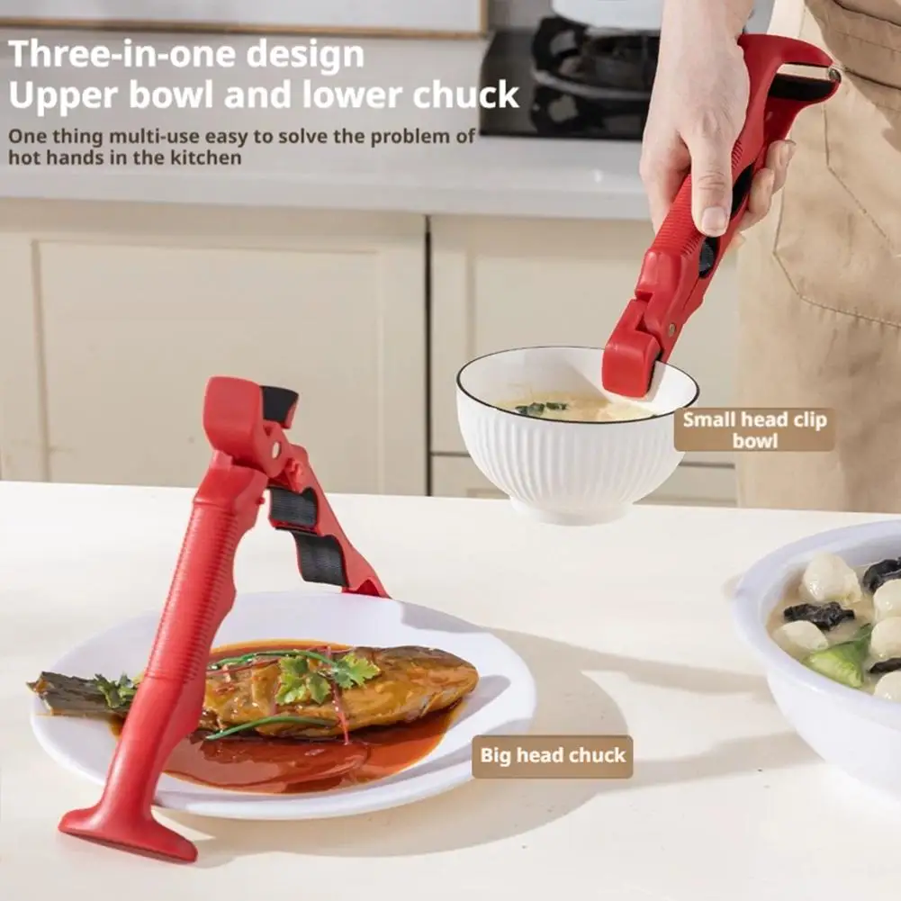 3 في 1 مكافحة تحرق كليب السلطانية كليب مكافحة زلة المشبك المطبخ كليب لوحة كليب تبخير طبق العزل رفع لوحة كليب السلطانية #3