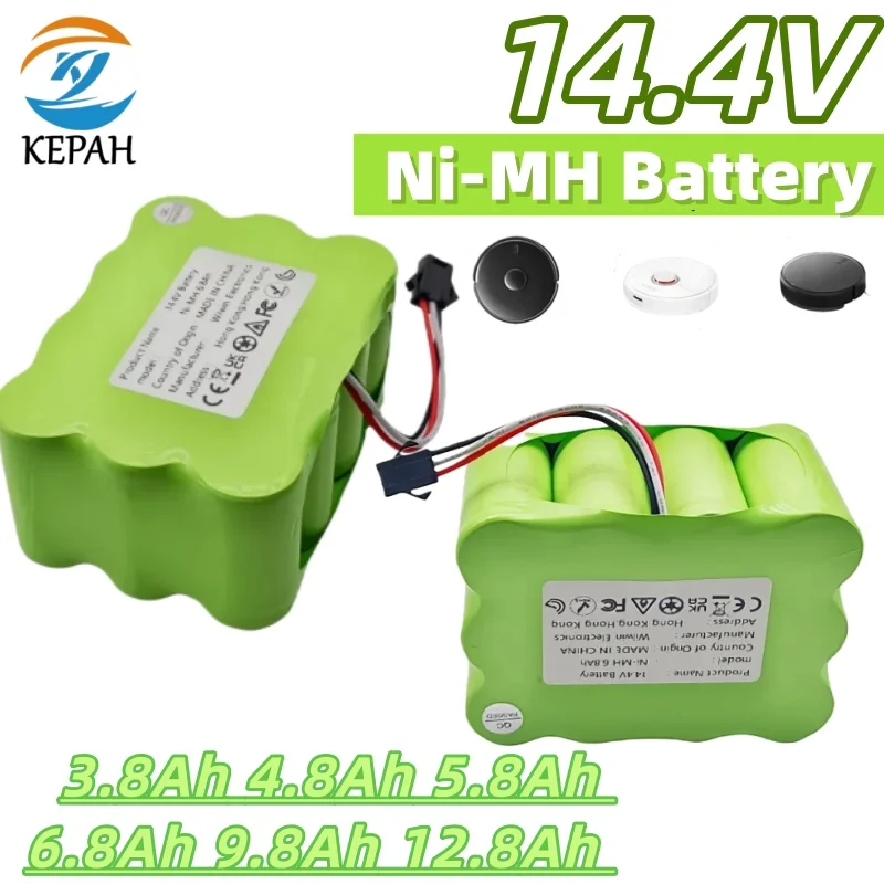 3800-12800 mAh Universal 14.4V SC Ni-Mh Battery｜Compatible with Lpega, KV8 XR210/XR510 Robot Vacuums