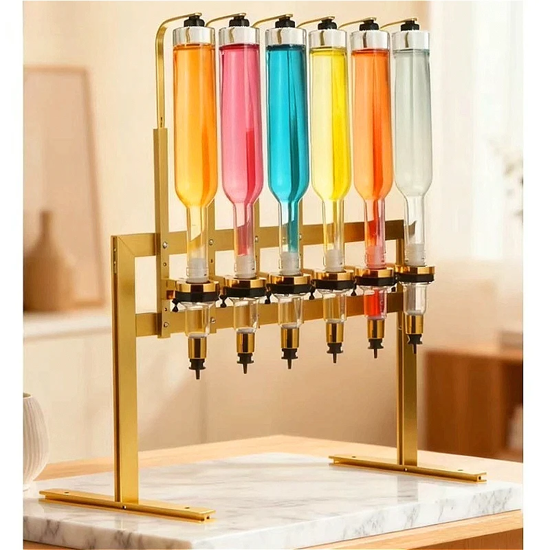 375Ml 500ml 750ml perfume bar dispenser set with desktop metal stand for wedding party perfume display