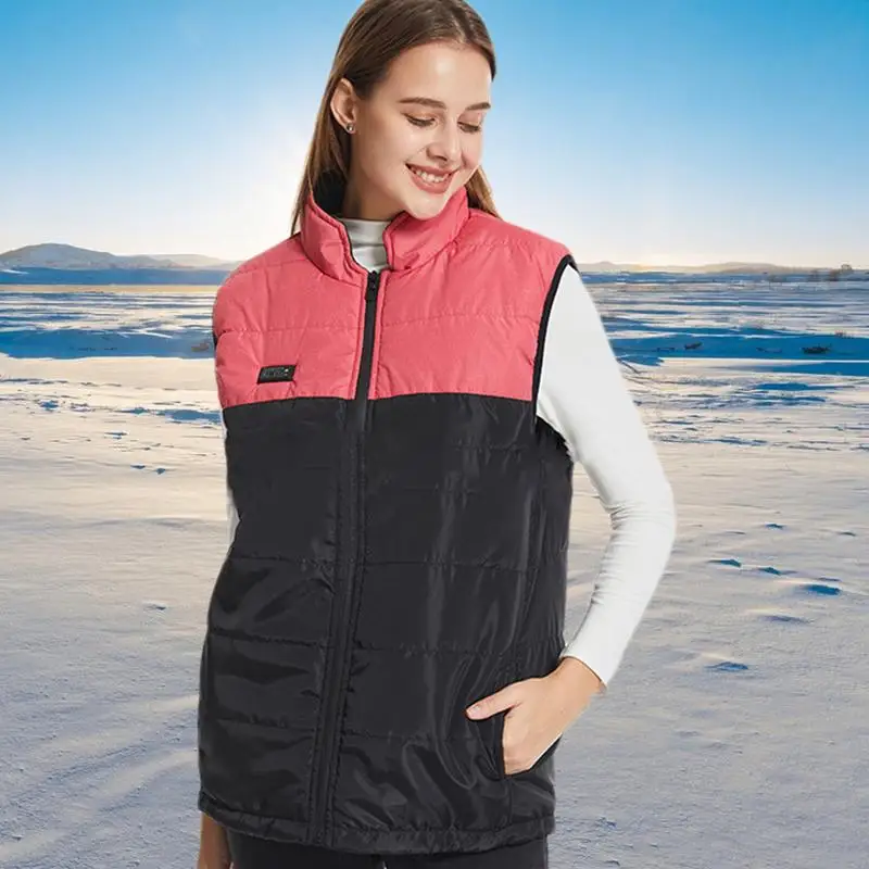 Heated Vest Outdoor Heated Heating Vest Carbon Fiber Heating Zones Vest Washable Smart Controller Vest For Men Women