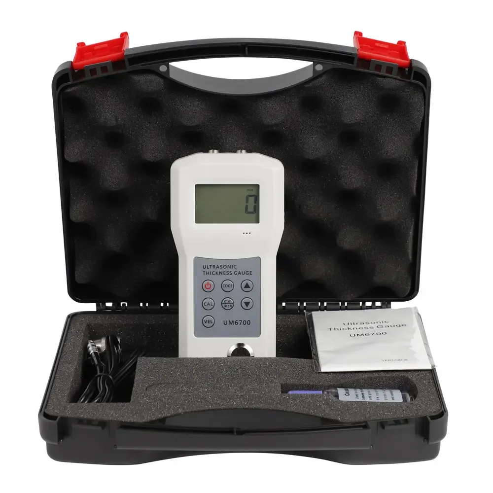 UM6700 Ultrasonic Thickness Gauge meter steel, cast iron, brass, zinc, quartz glass, polyethylene, PVC well-conductive materials