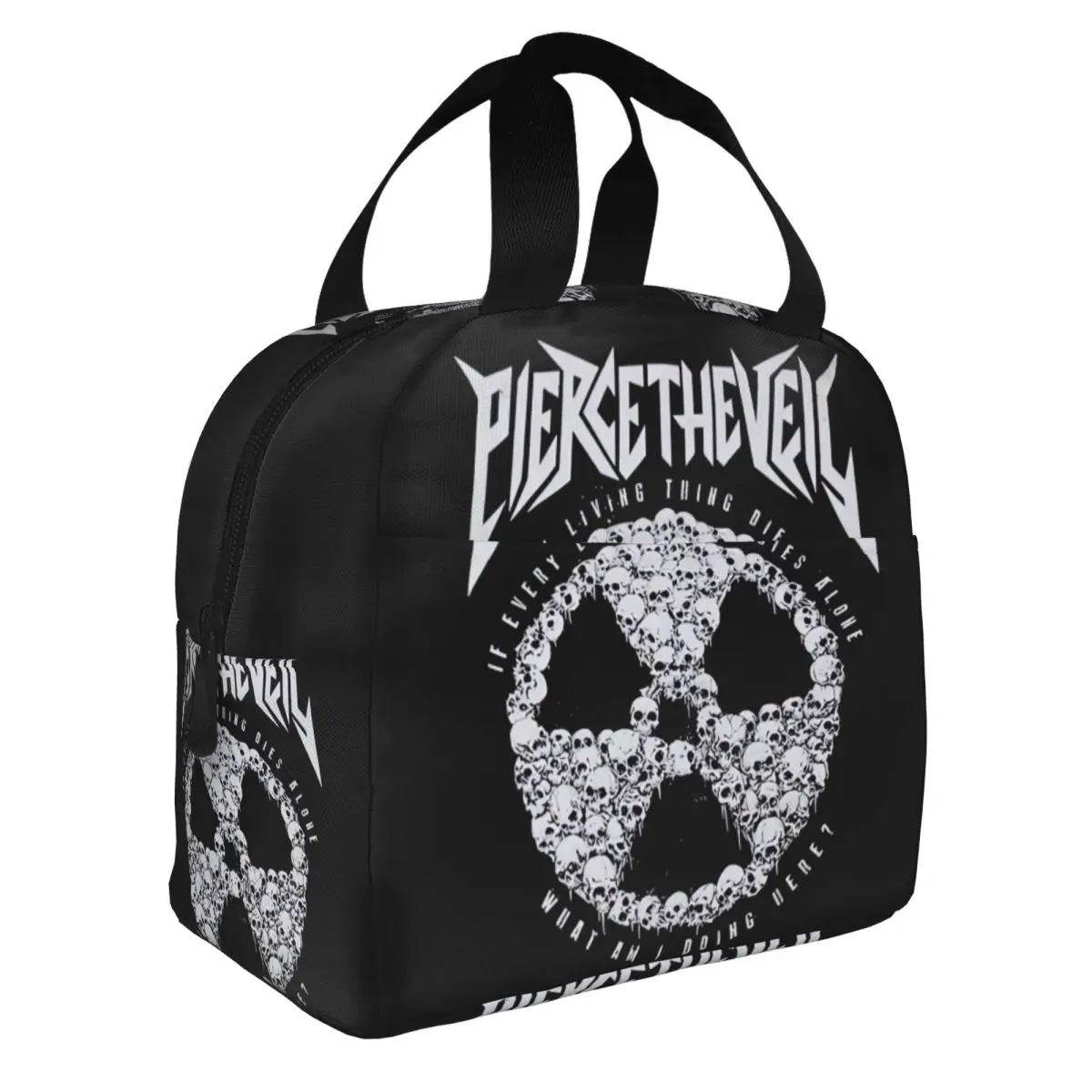 Custom Rock Band Pierce Veil Insulated Lunch Bags for Outdoor Picnic Resuable Thermal Cooler Bento Box Women Kids