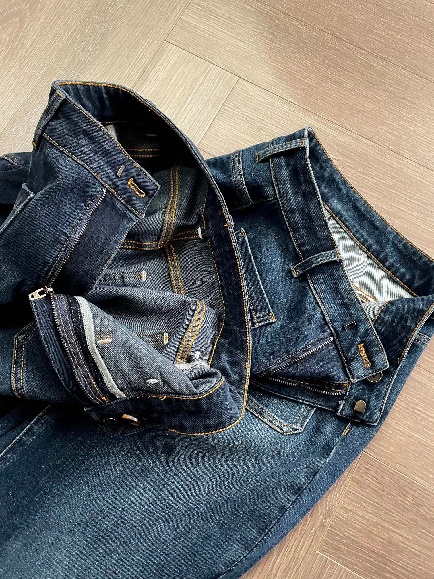 

Новые модные повседневные джинсы с широкими штанинами для женщин с двумя карманами, коллекция весна/лето, высокое качество