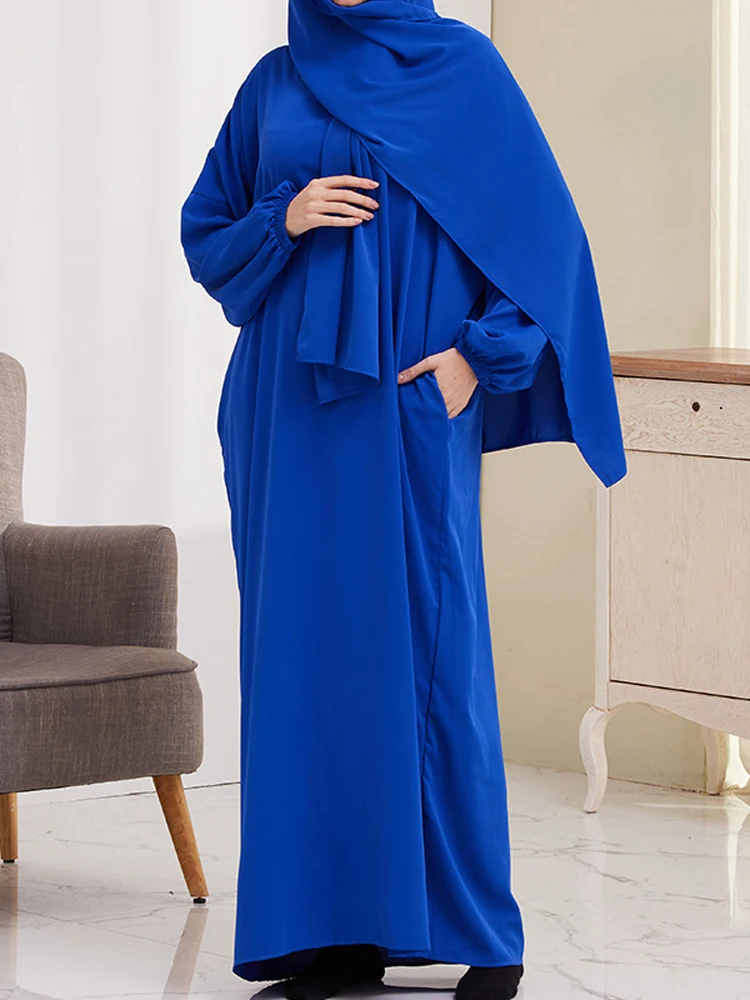 Jilbabs Islamic Clothing One Piece Prayer Dress Dubai Turkish Modest Outfits Muslim Woman Jilbeb Hooded Abaya Ramadan Eid