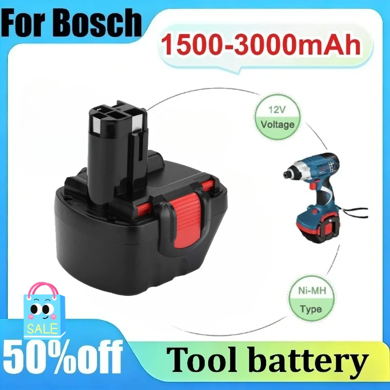 

Аккумулятор Ni-MH 12В для Bosch BAT043 BAT045 BAT046 BAT049, перезаряжаемая батарея для беспроводной дрели, аксессуары для электроинструментов Bosch