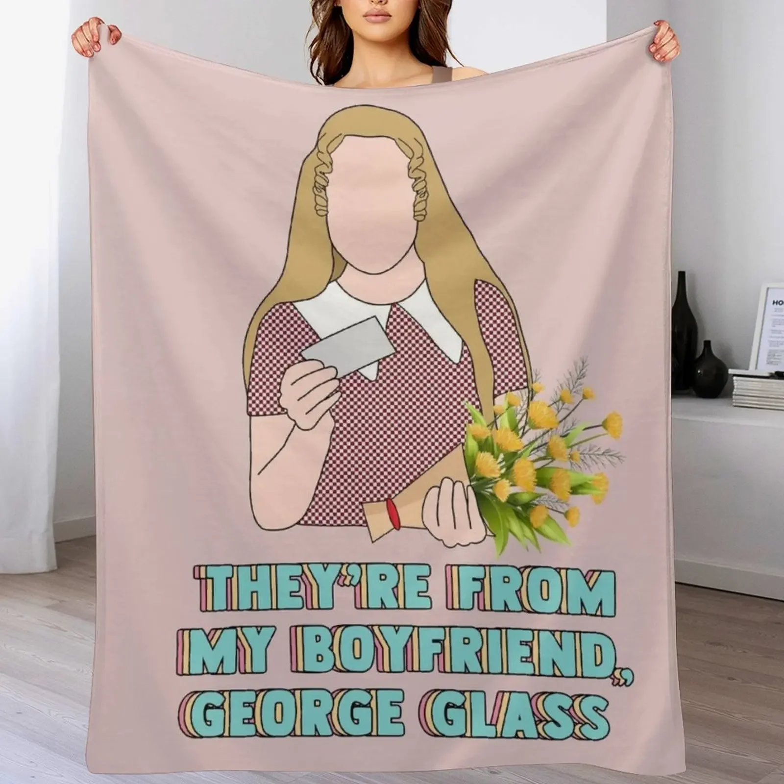 

from by boyfriend, george glass Throw Blanket decorative Designers Flannel Fabric Loose Blankets