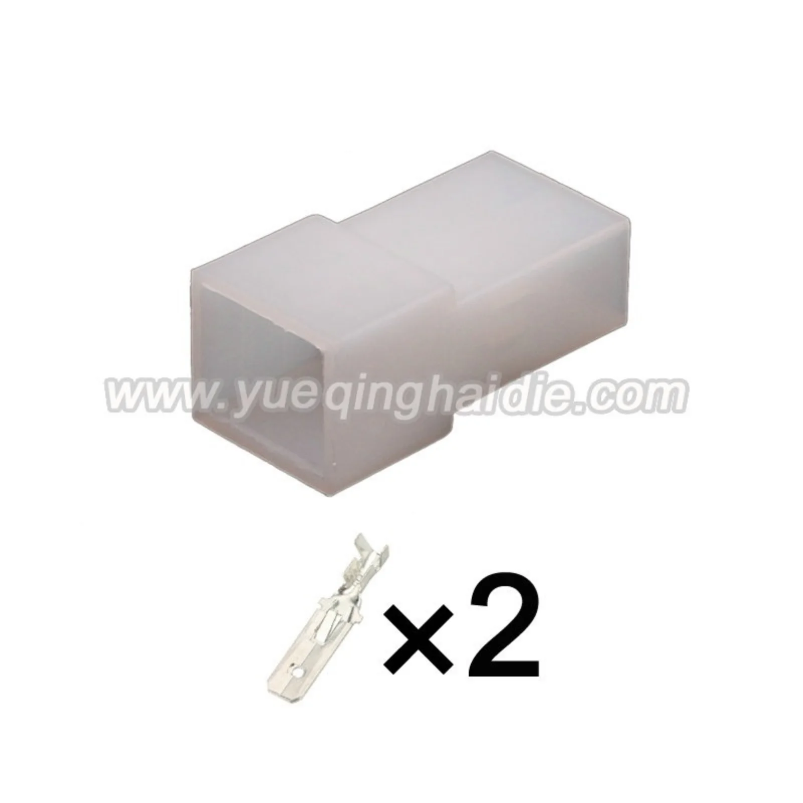 2 PIN Unsealed Automotive Plug 6.3mm Male Female Connectors Connector With Terminal Pins 180924 0-180923-0