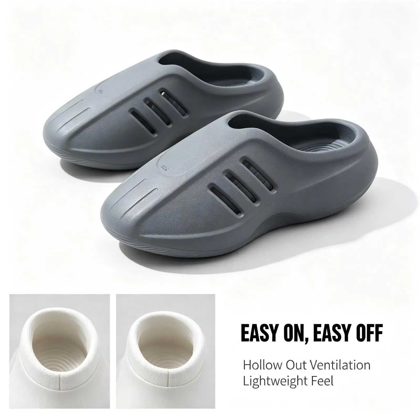 Adidas Originals Slip On Hollow Foam Clog Slides, Breathable Casual Shower Sandals Multiple Colors JS4705