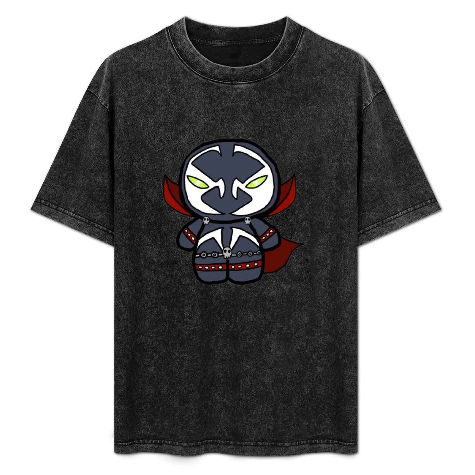 

Chibi Spawn T-Shirt Basic Solid Color Short Sleeve Cotton Top