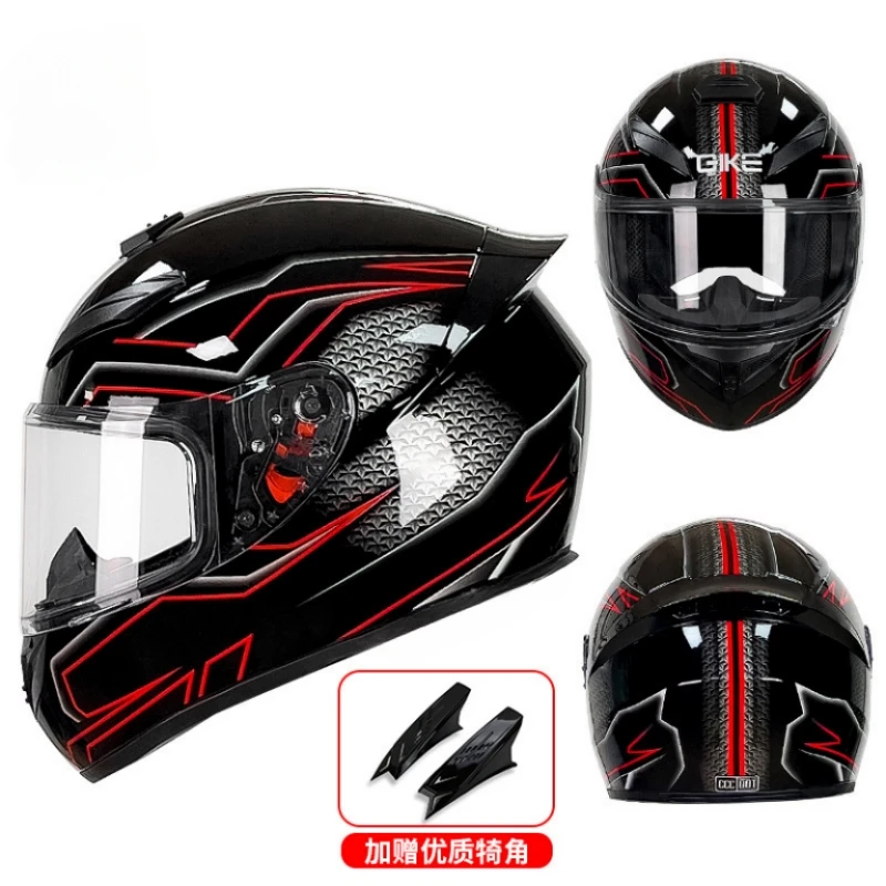 Motorcycle Helmet Creative Cool Moto Helmet Horns Decoration Full Face Helmet Motocross