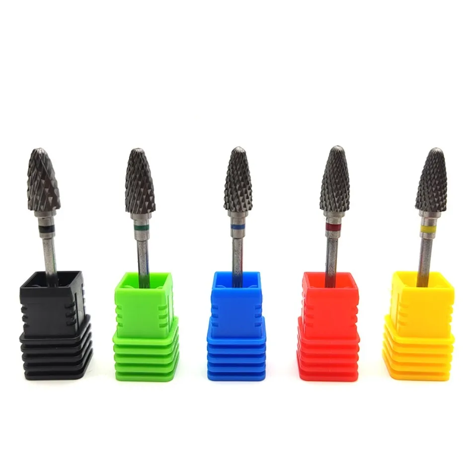 1 Pack Dental Corn Type Tungsten Steel Polishing Head Nail Art Polishing Tool 2.35mm Shaft Dental Laboratory Rotary Tool