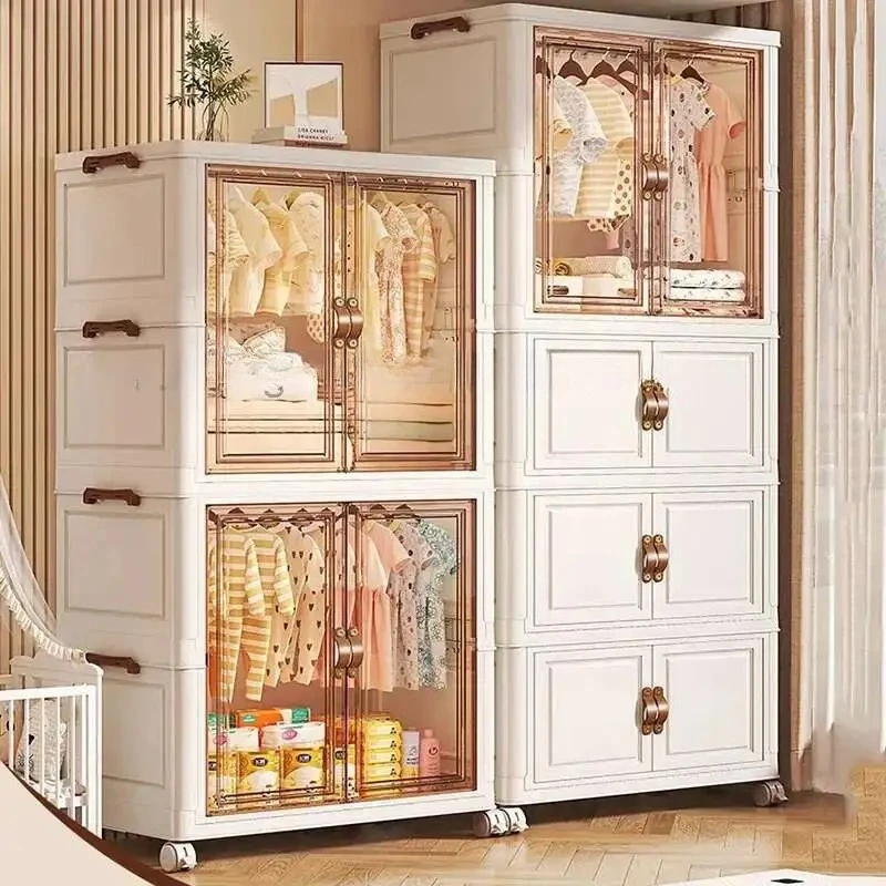 Bedroom Organizer Partitions Space Saving Cheap Simple Closet Clothes Vestidores Trendy Furniture Door Luxury Wardrobe Storage