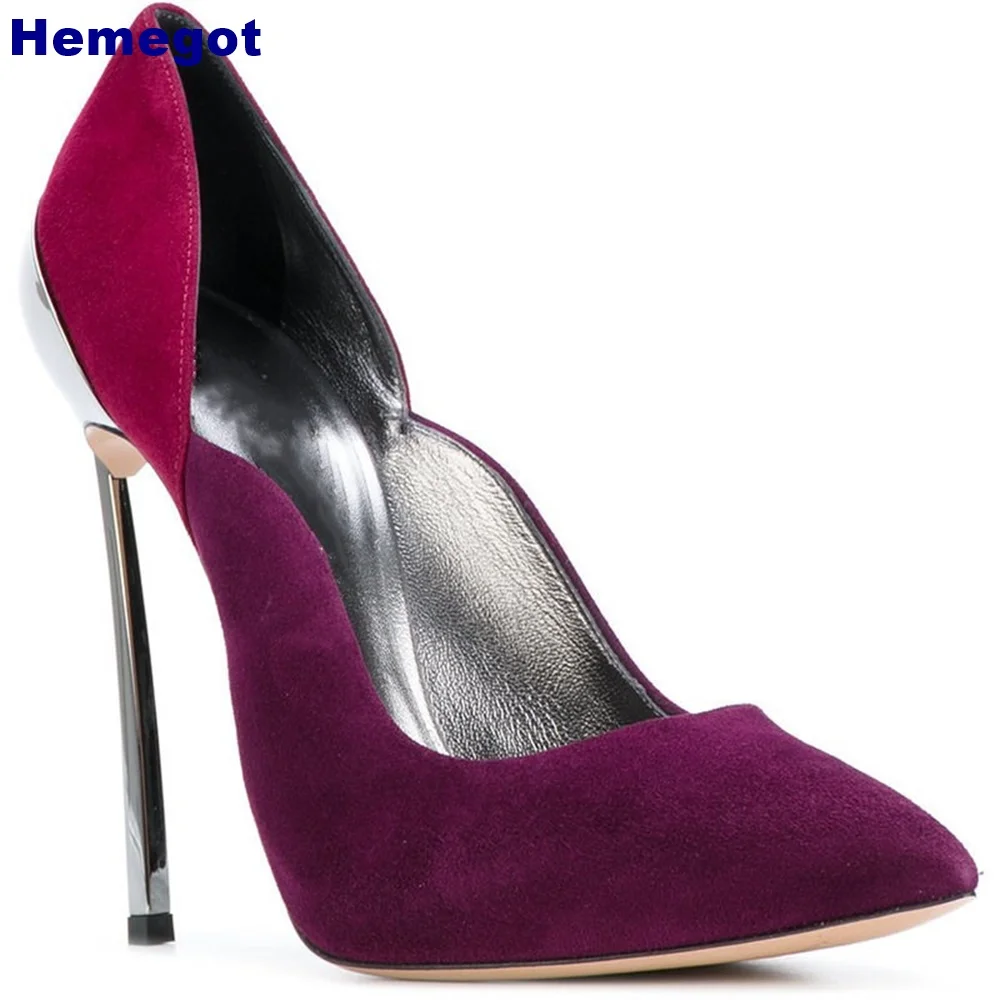 

Mixed Color Metal Heel Sexy Pumps Summer Shallow Banquet Ins Style Stiletto Wedding Shoes Size 34-44 Slip On Fashion Women Pumps