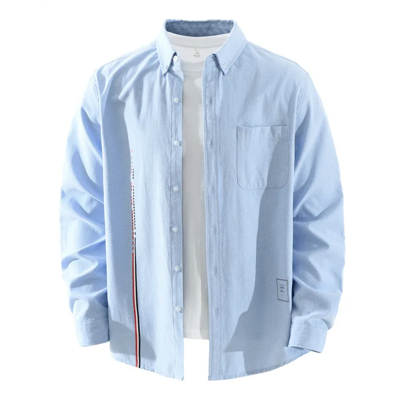 

Japanese-style Trendy Printed Long-sleeve Shirt for Men 2026 Spring Fashionable Versatile Artistic and Loose-fitting Casual Top