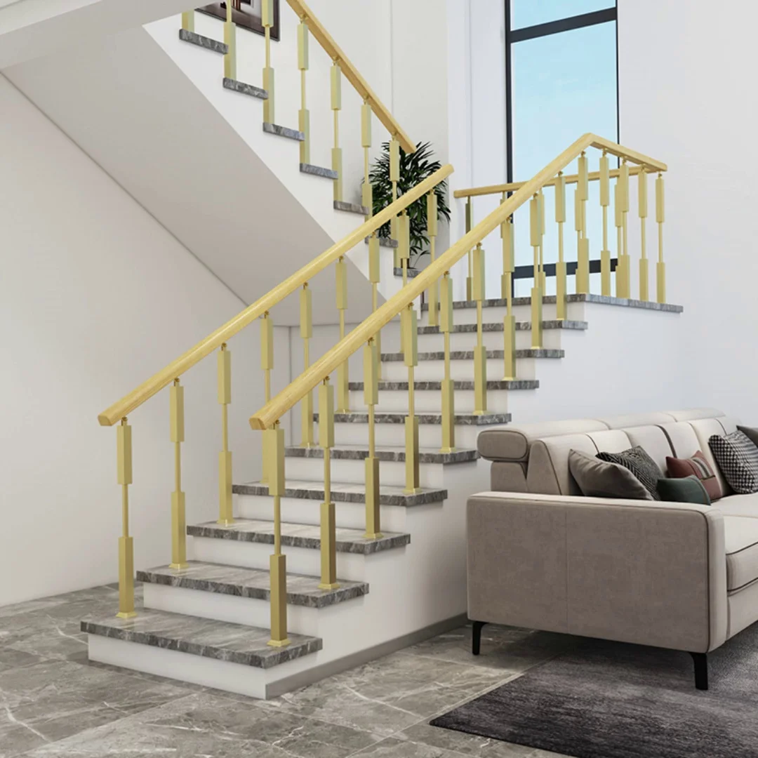 

Simple modern staircase handrail indoor creative The Loft Villa fence loft protective railings Nordic iron home