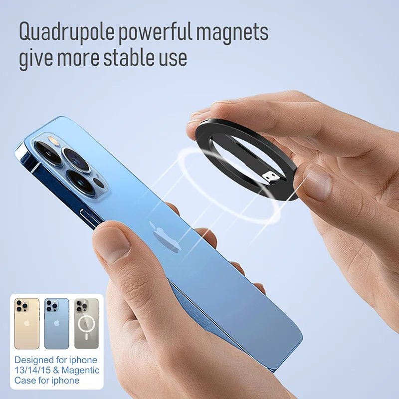 

1Pcs Circular Magnetic Phone Holder Desktop 360 Degree Folding Suitable For Magsafe Wireless Charging Of IPhone 16 15 14 13 12