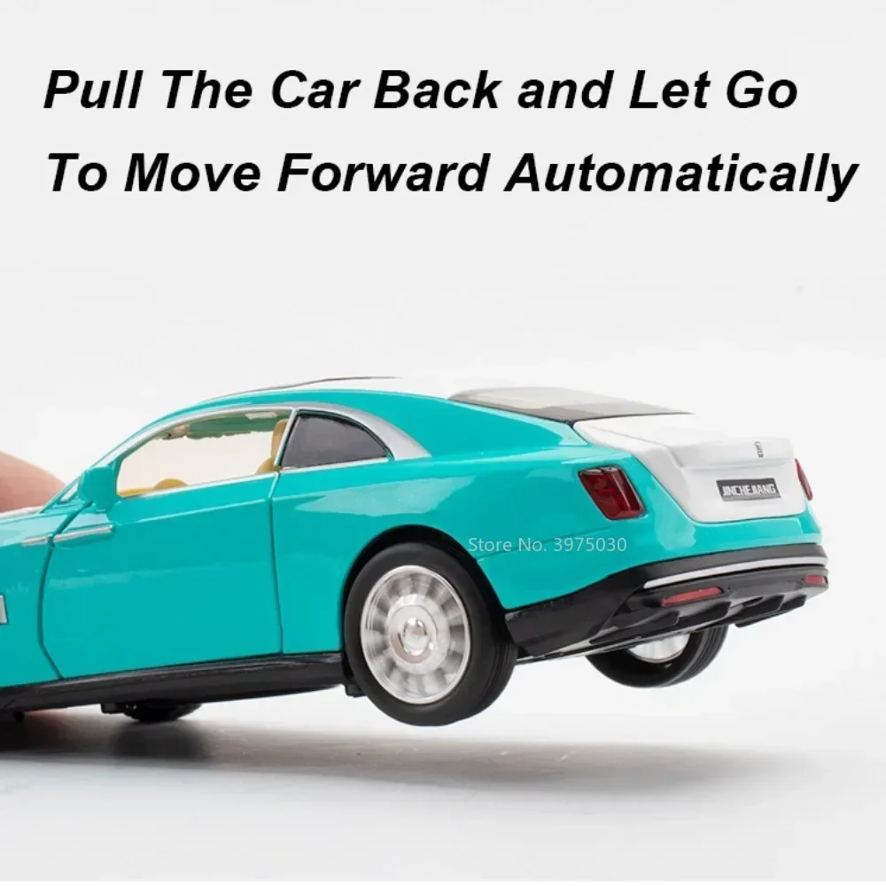 1/32 Rolls Royce Spectre Speelgoedautomodel Legering Diecasting met Pull Back De Kap Kan worden geopend Speelgoed Voertuigmodellen Verjaardagscadeau