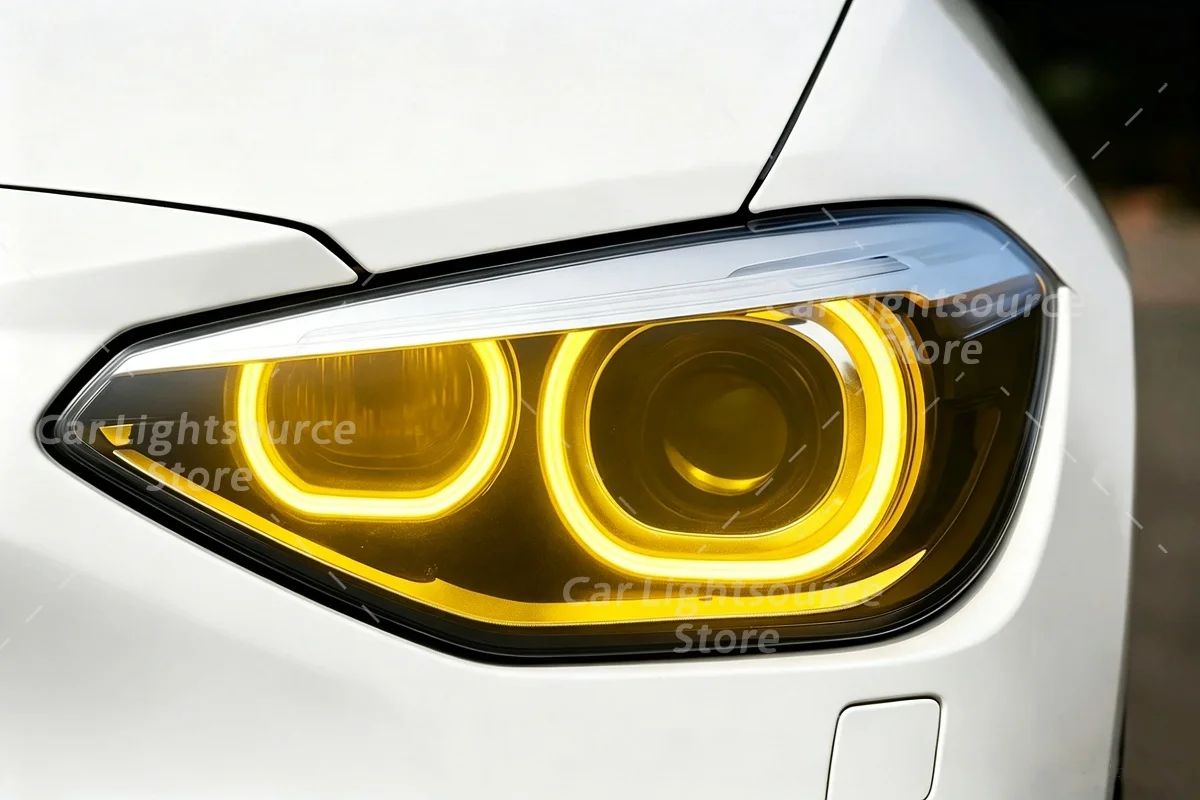 Yellow Angel Eyes DRL Boards For BMW 1 Series F20 F21 2012-2015 Xenon Headlight Daytime Running Lights Module Amber Blue Red image 3