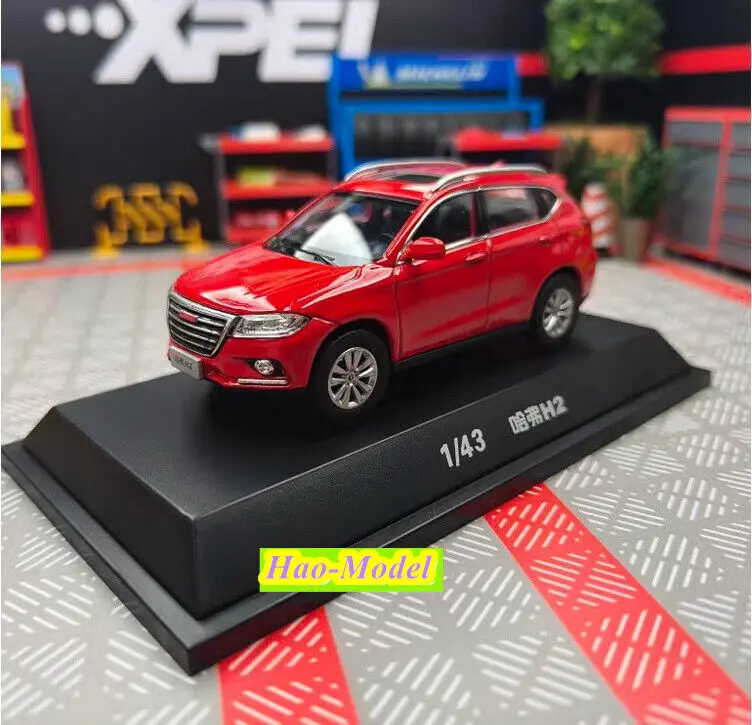 Gwm haval h2子供用ダイキャストモデルカー、合金、1:43、赤、誕生日プレゼント、趣味、ディスプレイ、コレクション、装飾品、男の子用おもちゃ