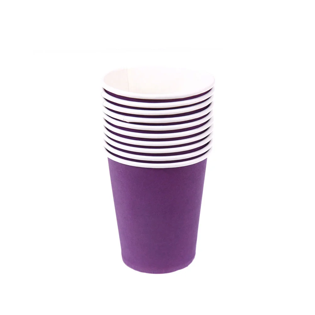 70 Pcs Solid Color Cups Thick Drinking Party Supplies Paper Mixed Papercups Disposable