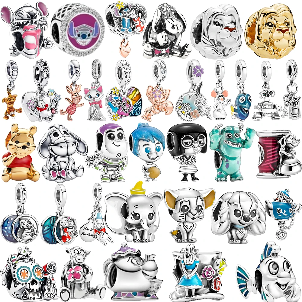 

Miniso Disney 925 Sterling Silver Fish Dog Cat Cute Bear Cartoon Diy Bead Fit Original Charms Bracelet Jewerly Accessories Women