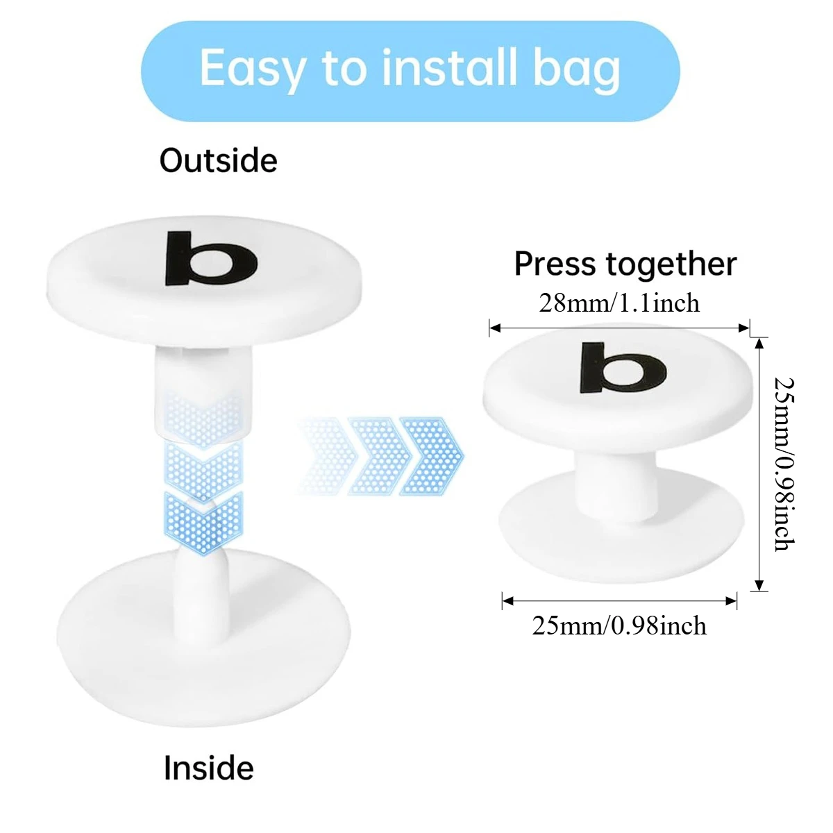 4/8/10 PCS Replacement Rivets for Bogg Bag Rubber Repair Kit for Beach Tote Bottom, Bag Accessories Easy DIY Fix for Worn Studs