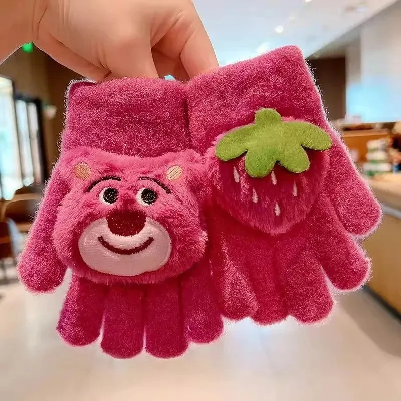 قفازات أصابع كرتونية لطيفة شتوية دافئة معزولة حراريًا للجنسين للبالغين مضادة للبرد تعمل باللمس متوافقة مع أزياء ناعمة ومريحة #2