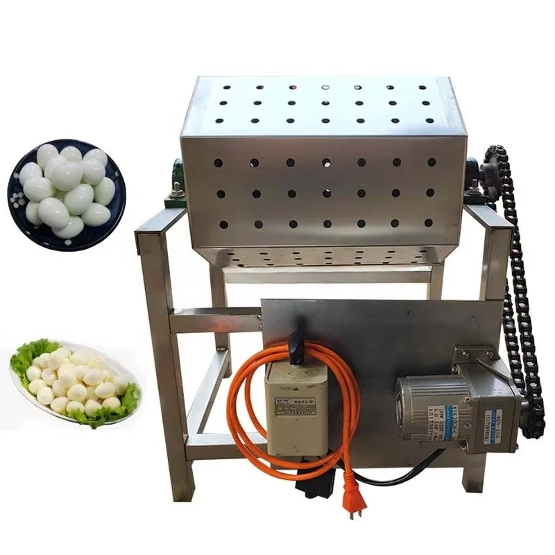 Custom Adjustable Quail Egg Peeling Equipment Full Automatic Quail Egg Shell Removing Machine For Snack Food Plant