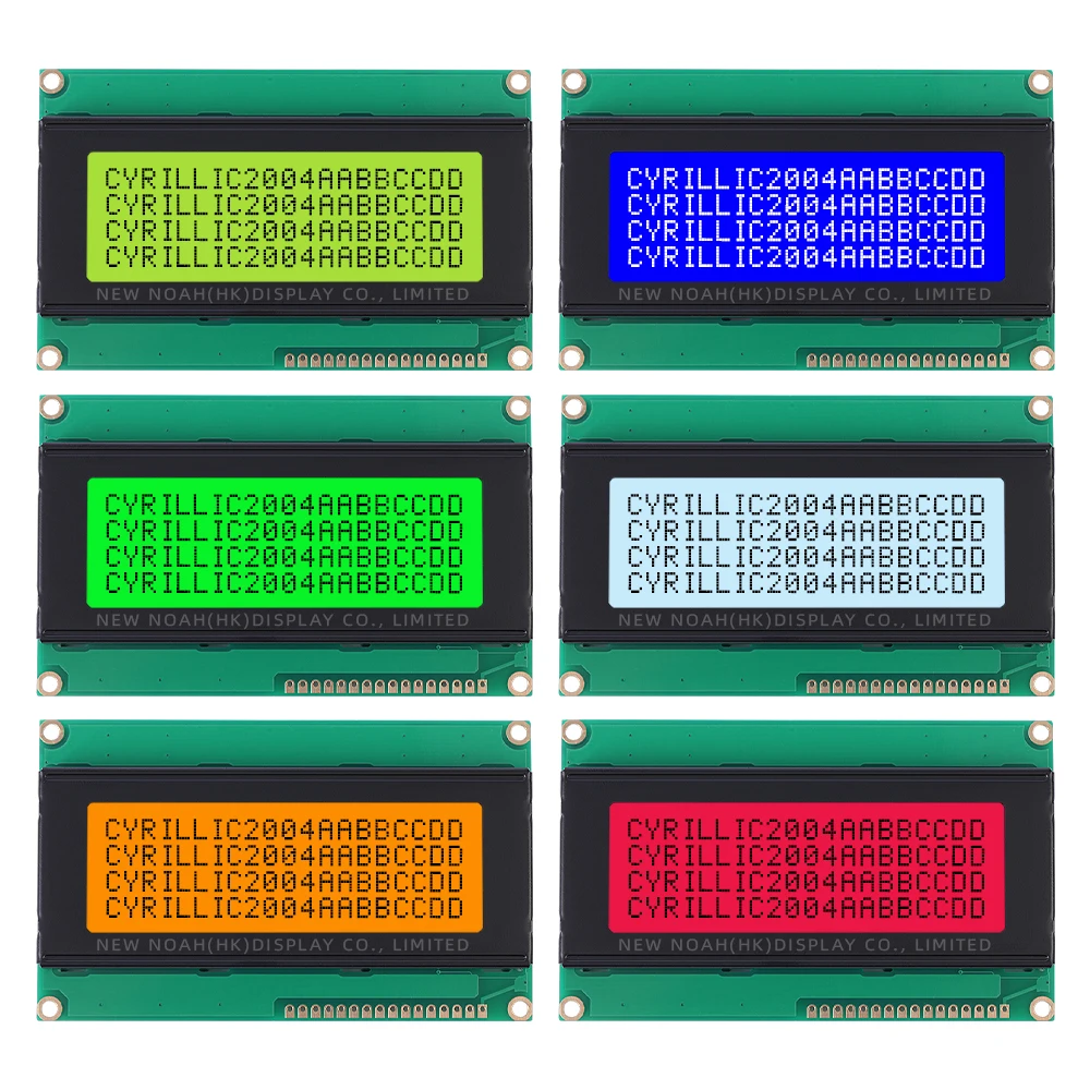 Moniteur d'affichage rick de qualité industrielle, lettres orange clair et noir cyrillique, 2004K, 4x20, ST7066U, tension 5V