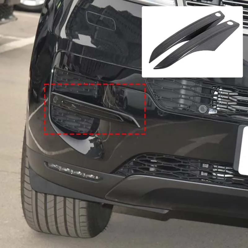 

For Land Rover Range Rover Sports 2023+ front fog lamp decorative frames Car fog lamp decorative stickers Real carbon fiber 2pcs
