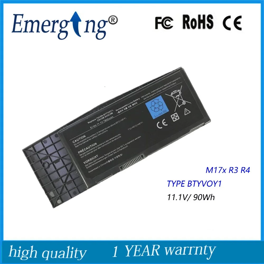 11.1V 90Wh Nieuwe Laptop Batterij BTYVOY1 Voor Dell Alienware M17x R3 R4 TYPE C0C5M 318-0397