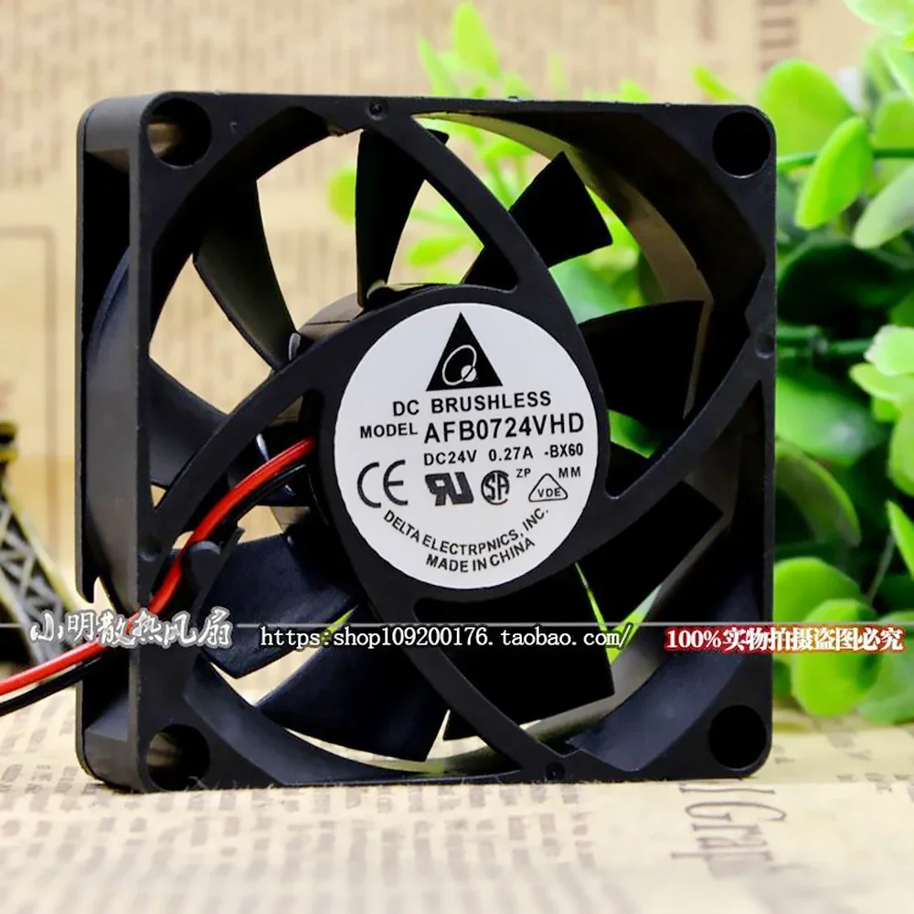 

for delta AFB0724VHD DC 24V 0.27A 7CM dual ball cooling fan