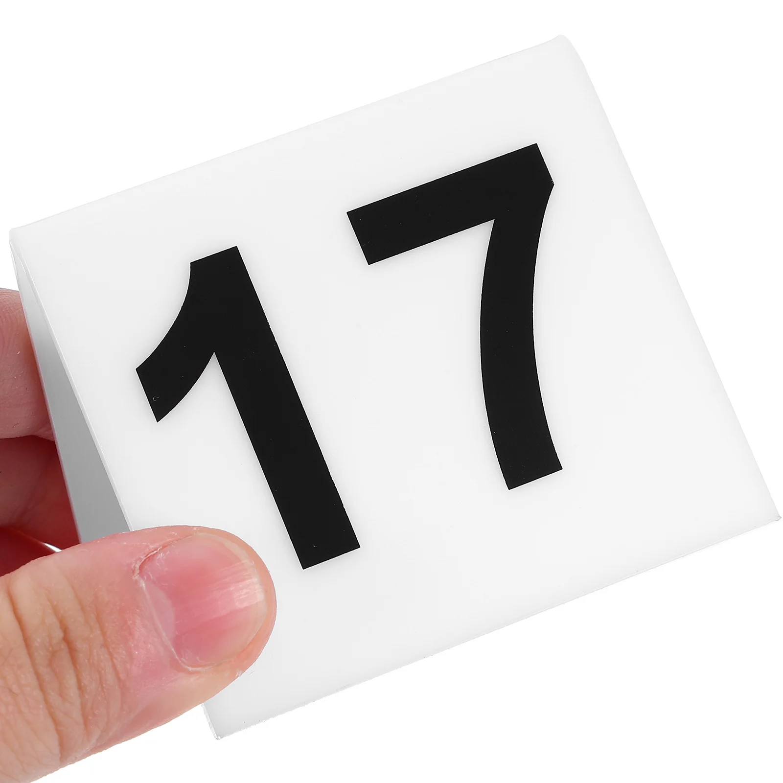 

20Pcs V Shaped Acrylic Number Tags Table Number Markers for Dining Room Double Sided Clear Desk Identification Signs