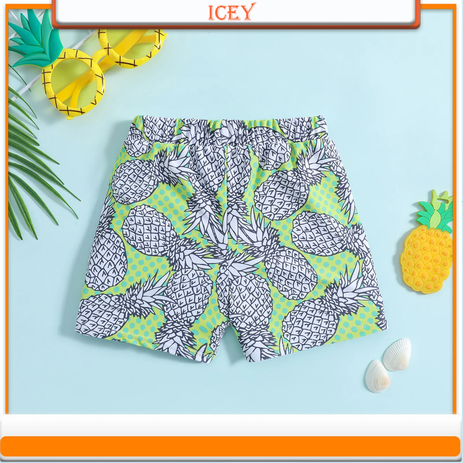 Children's Swim Trunks Cartoon Print Pattern Variety Styles Boys' Swimsuits, Hot Spring Swimsuits 3-10 Years Old Boxer Shorts