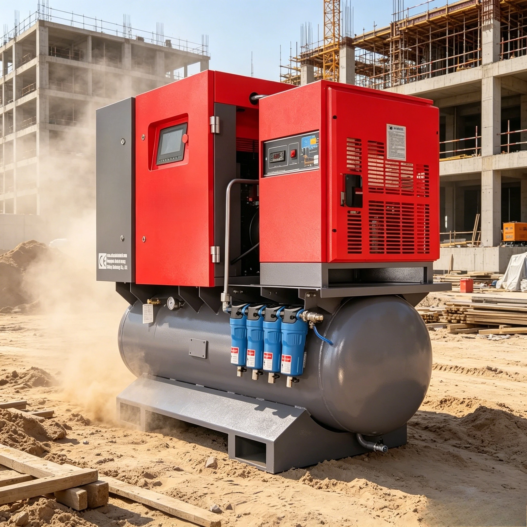 Customized All-in-One Screw Air Compressor Package 7.5-22KW with Dryer  Filters CE for General Manufacturing Plant