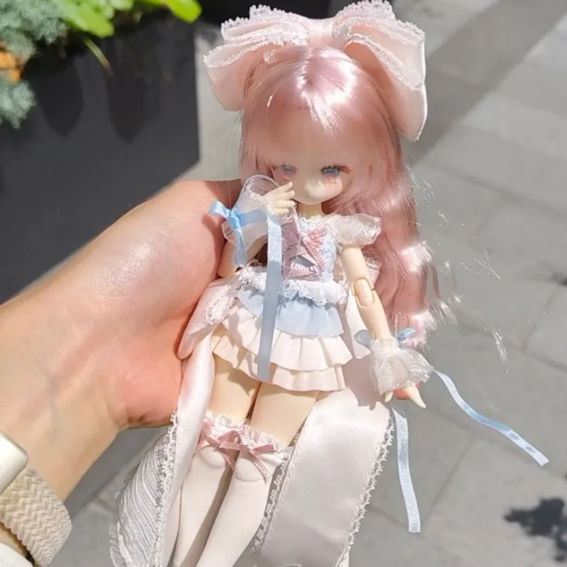 Authentic 1/8 Mjd Momotale Rabbit Tea Party Spring Lily Of The Valley Whispers Series Kawaii Style Diy Mjd Collectible Toys