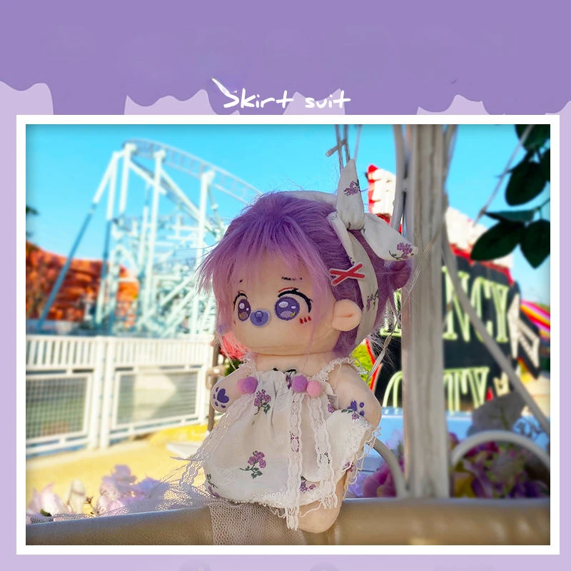 1pc Doll Clothes for 20cm Idol Dolls Accessories Fit Plush Stuffed Cotton Doll's Dress Skirt Outfit for Korea Super Star Toy