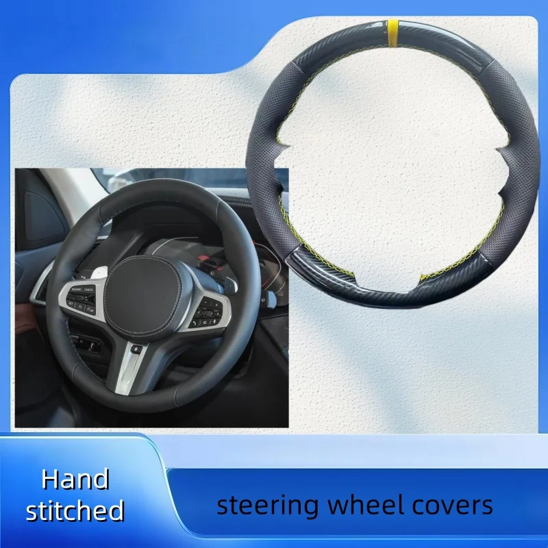 

Leather Carbon Fiber Car Steering Wheel Cover Hand-stitched For BMW M Sport G30 G31 G32 G20 G21 G11 G12 G14 G15 G16 X3 G01 X4 G
