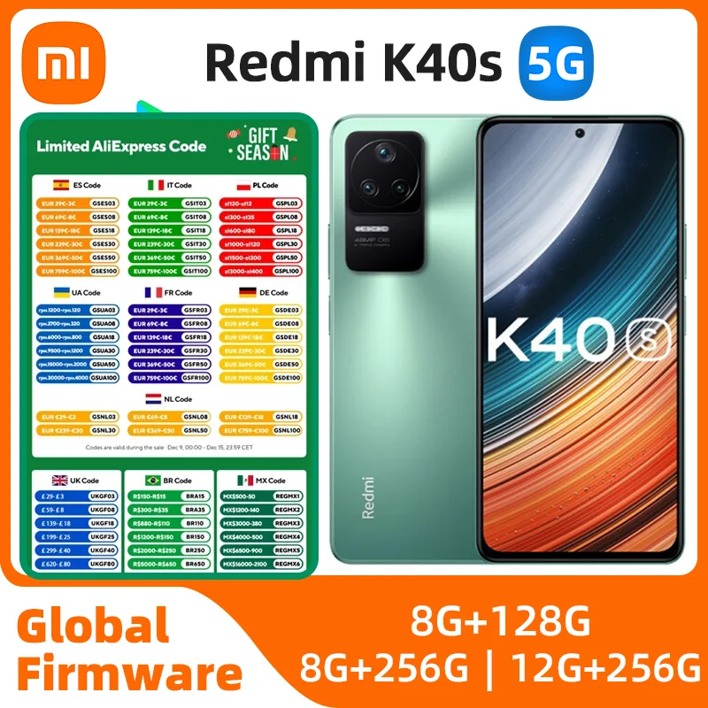 Xiaomi redmi k40s android 5g entsperrt 6,67 zoll 12gb ram 256gb rom alle farben in gutem zustand original gebrauchtes telefon