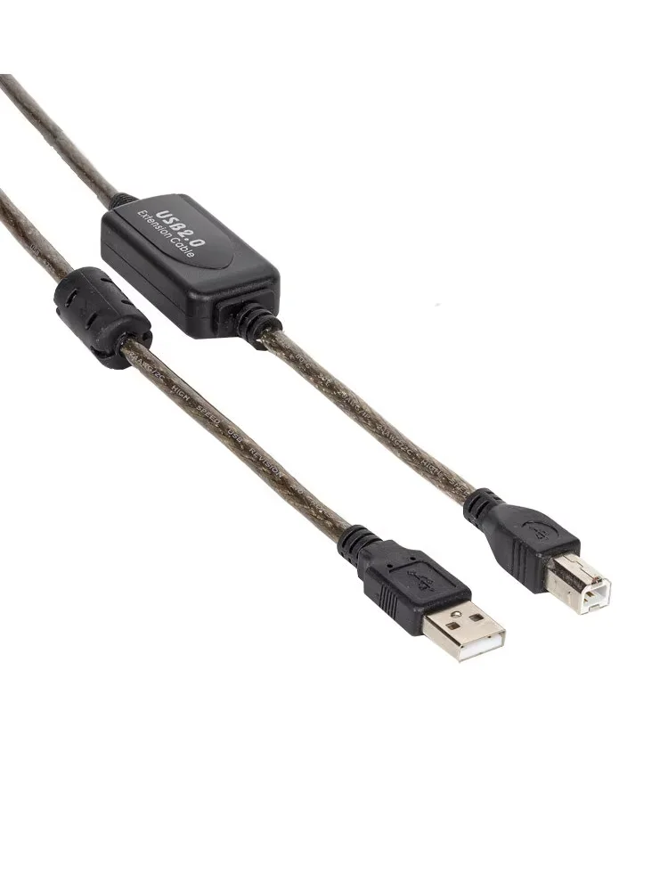 Kabel USB 2.0 do drukowania A męski na B męski wzmacniacz sygnału komputerowy kabel do drukarki 5M 10M15M