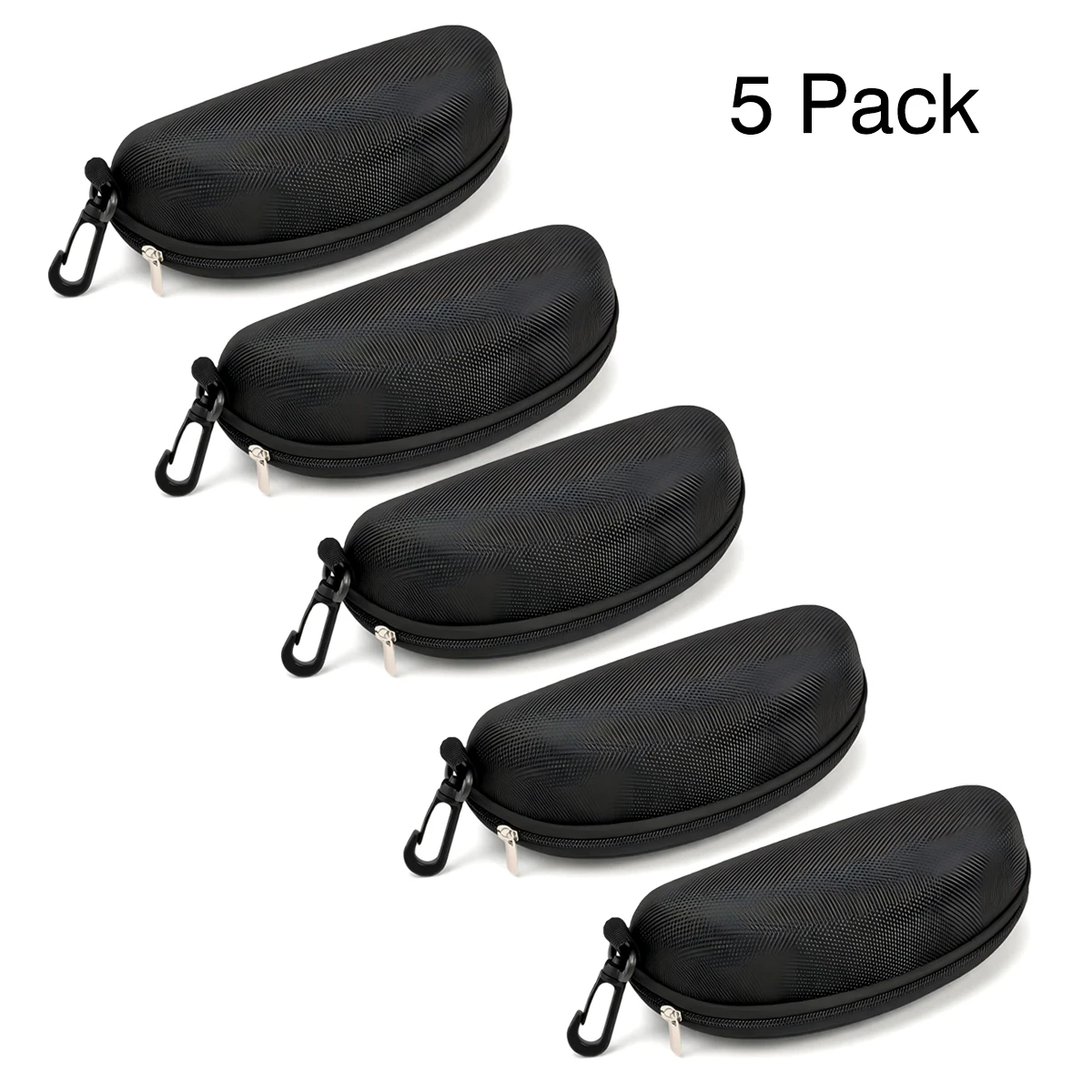 5pack Portable Zipper Sunglasses Protector Box Eye Glasses Case Box Oxford Travel Pack Glasses Case Accessories With Hook P04